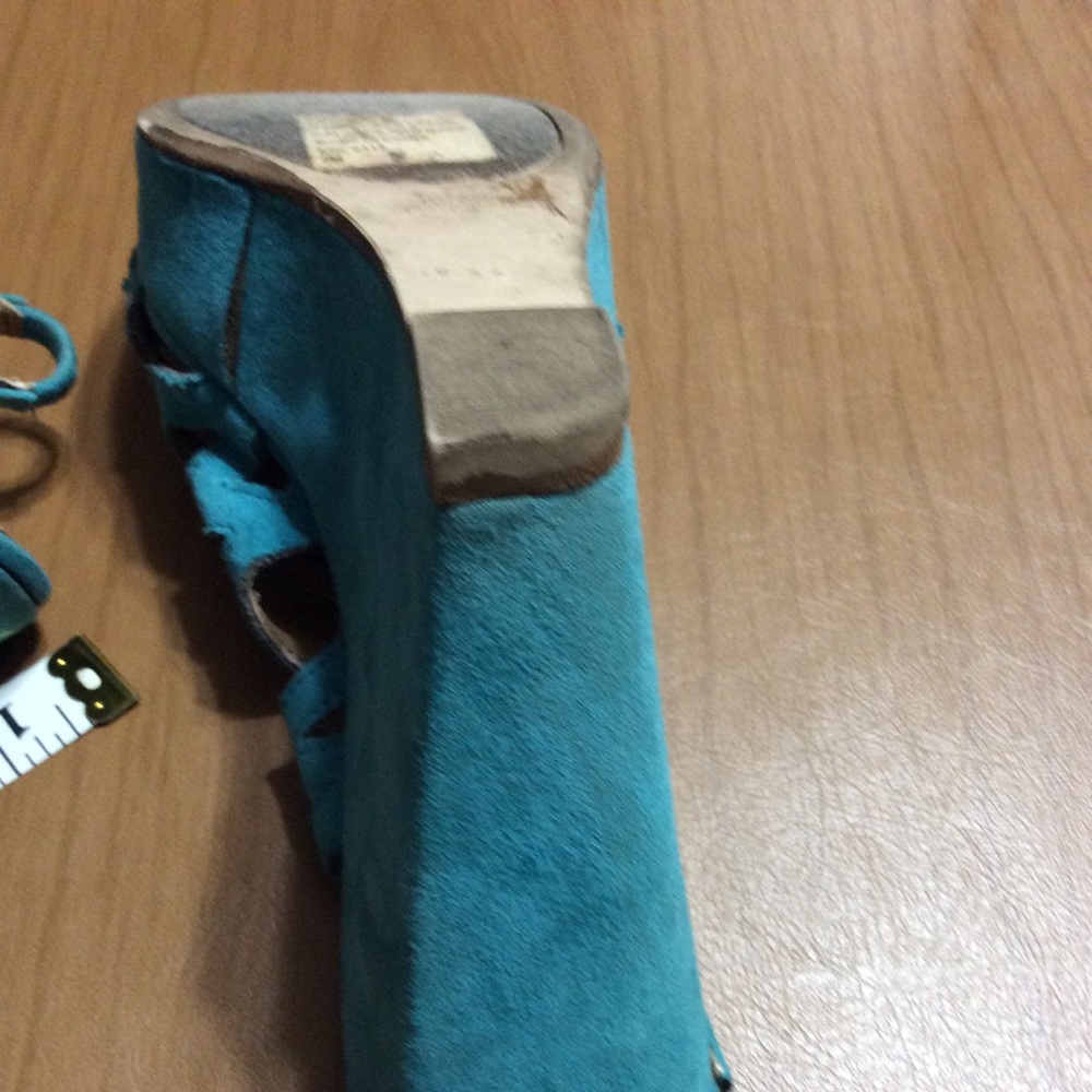 Nine West Teal Turquoise Suede Wedge - Picture 10 of 11